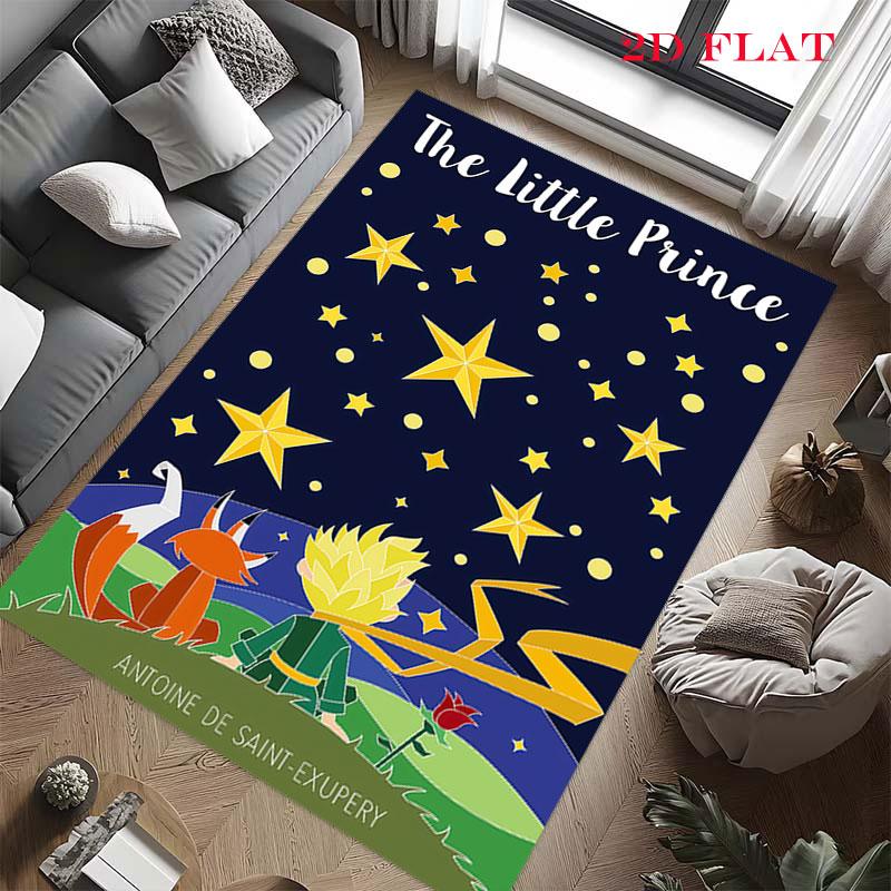 Little Prince Dew Carpet Rug for Living Room Bedroom Home Sofa Decoration,Kids play Nonslip Floor Mat