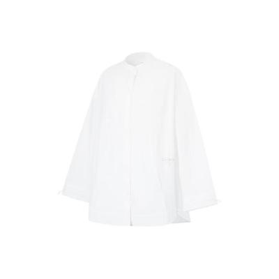 Heat Sweat Series Solid Color Stand Collar Sun Protection Long Sleeve Shirt Women Shirts Standard-White AJDU198-1