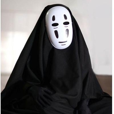 No Face Man Spirited Away Cosplay Costume with Mask Gloves for Halloween Costume Anime Miyazaki Hayao Faceless Cloak