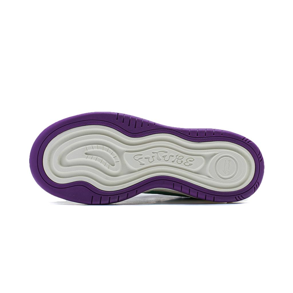 Li Ning Future Flow Versatile Retro Skate Shoes Women Sneakers White Purple Green AGCU016-4