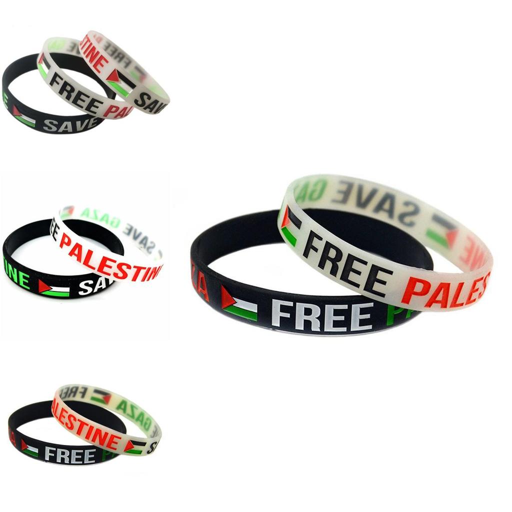 Stylish Palestine Silicone Wrist Band Featuring The Iconic Palestinian Flag Design