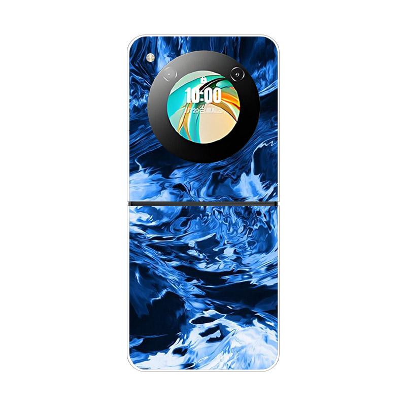 Etui na ZTE Nubia Flip NX724J Modne Malowane Przezroczyste Twarde PC Składane Na ZTE Libero Flip 5G A304ZT Przezroczyste Etui na Telefon Funda