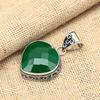 Heart Shape Green Onyx Gemstone Handmade 925 Sterling Silver Jewelry Pendant For Women