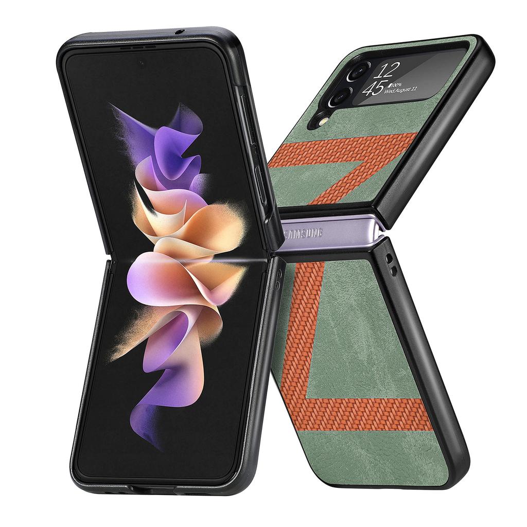 Antywstrząsowa ultracienka skórzana składana torba na telefon do Samsung Galaxy Z Flip 4 5g Zflip4 Flip4 antypoślizgowa ochronna osłona