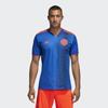 Adidas Athletic Breathable V-Neck T-Shirt Men Tops Blue CW1562