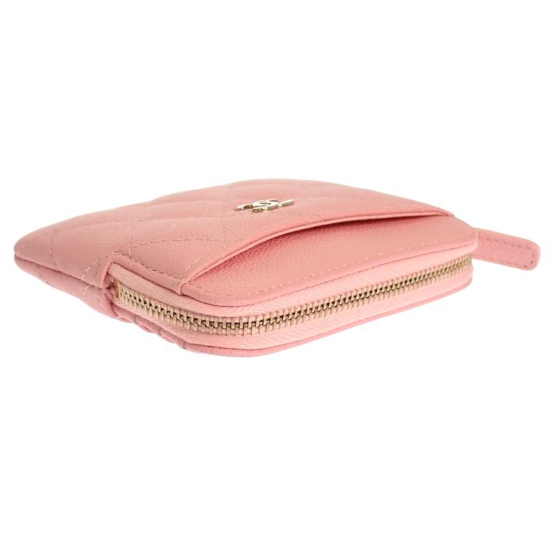 Chanel AP2061_B10583_U2360 Coin Case Pink Caviar Skin Women