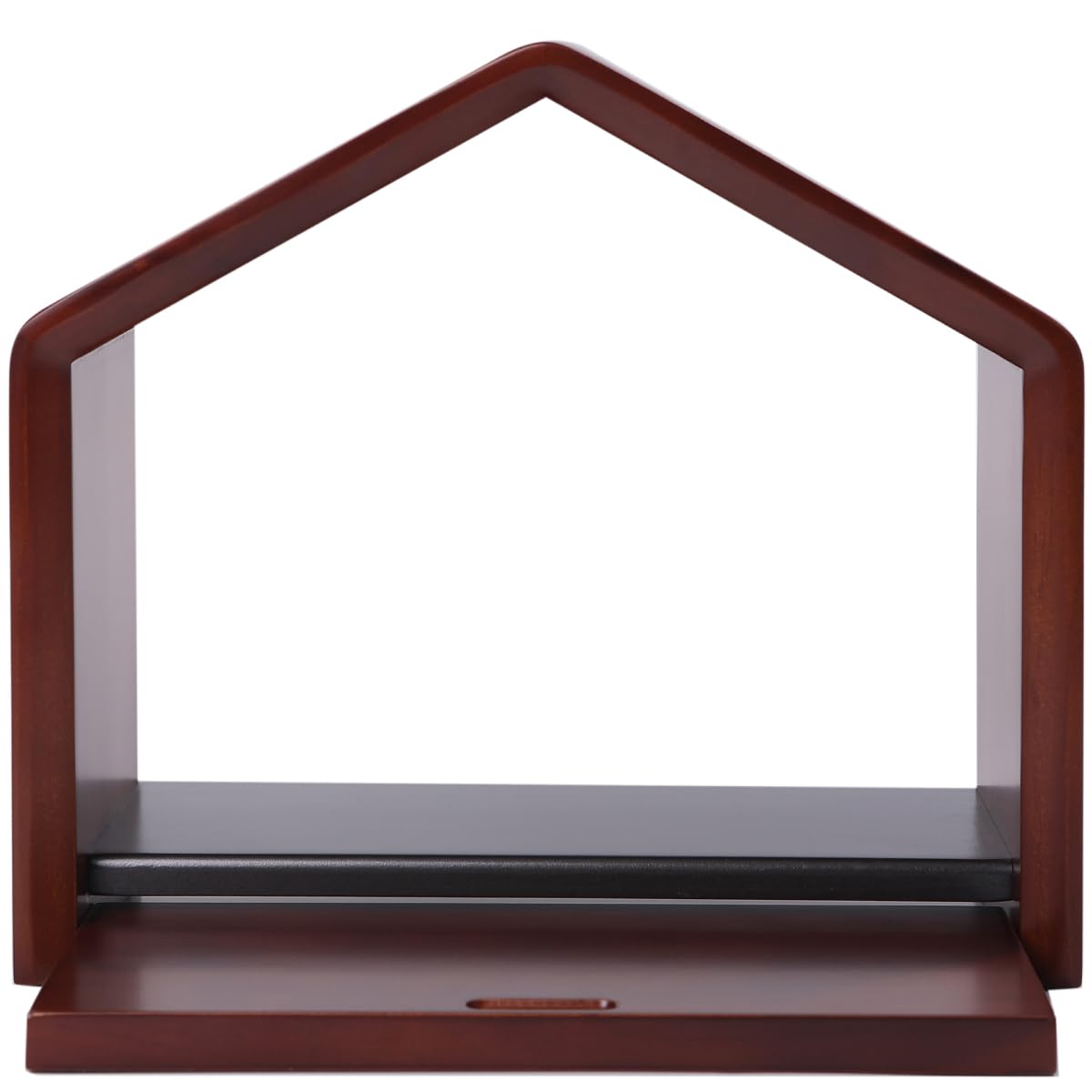 

inoriba Mini Buddhist Altar, House-Shaped [Natural Wood], Open-Type, Modern, Compact, for Home Memorials (Brown)