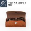 Boosters Minerva Box Hard Eyeglass Case, Genuine Leather, Stylish, Large Size, Sunglasses Case, Reading Glasses Case, Navy