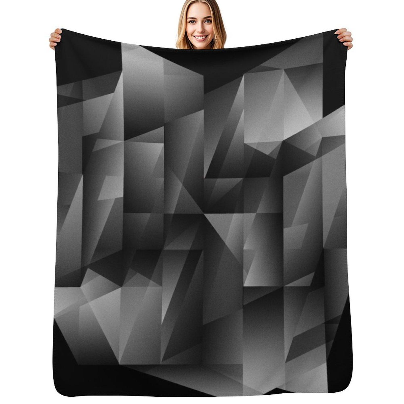 Abstract Architecture Throw Blanket Soft Warm Blanket Gift for Grandparents Size: 75*100cm, Weight: 230 GSM
