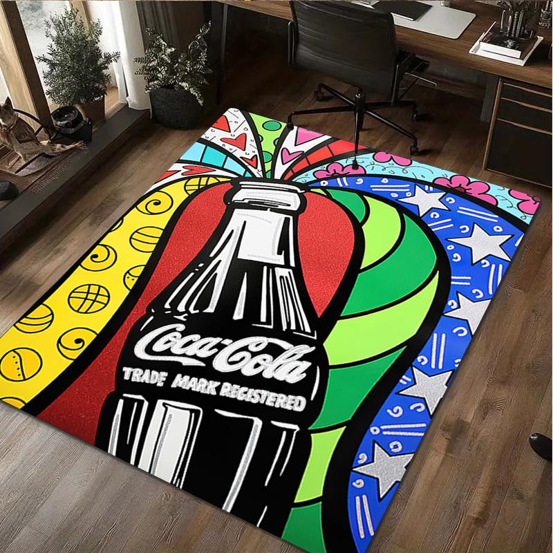 Coca Cola Print Rug - Home Decoration Carpet For Living Room Bedroom Flooring Computer Chair Area Rug