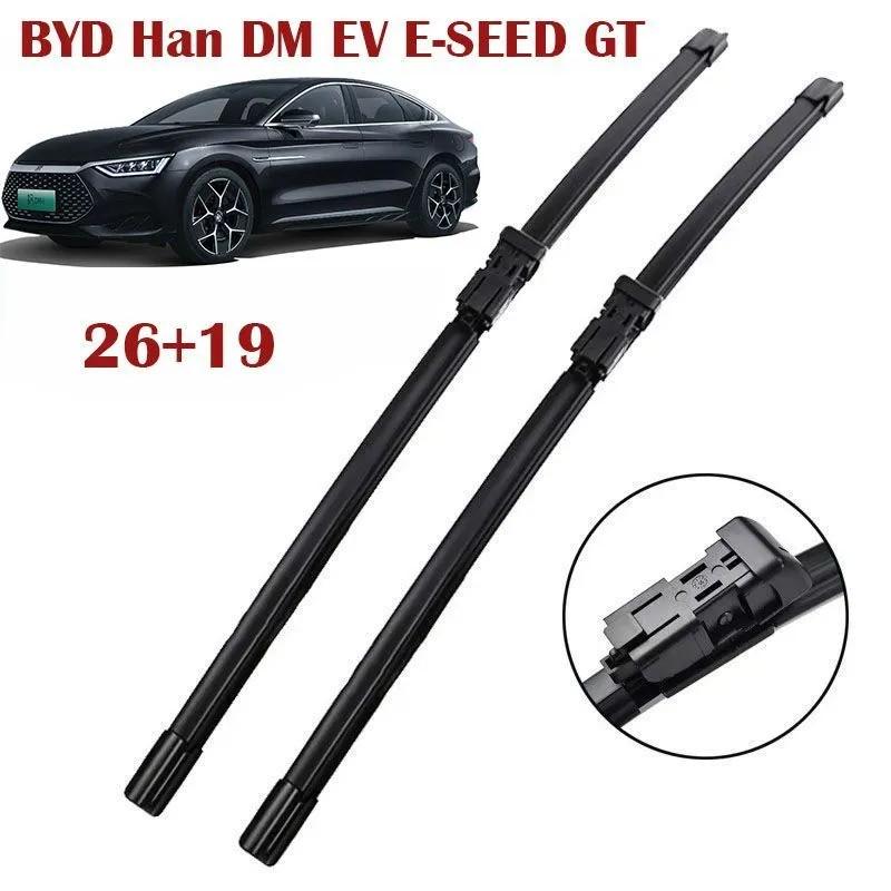 26 +19 Frameless Front Wiper Blades for BYD Han DM EV E-SEED GT, Tang EV, Song Plus, Seal, Qin Plus EV чёрный