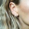 7pcs/lot women's clip earrings open ear cuff without piercing hiphop boucle oreille femme gold color metal star moons ear clips