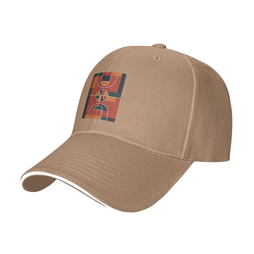 Black Basketball Court Pattern Cap Casual Baseball Caps Adjustable Hat Hip Hop Summer Unisex Baseball Hats Customizable