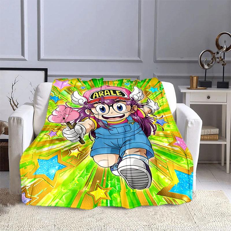 DR Slump Arale Chan Anime Printed Blanket Children's Warm Blanket Soft and Comfortable Blanket Home Travel Blanket