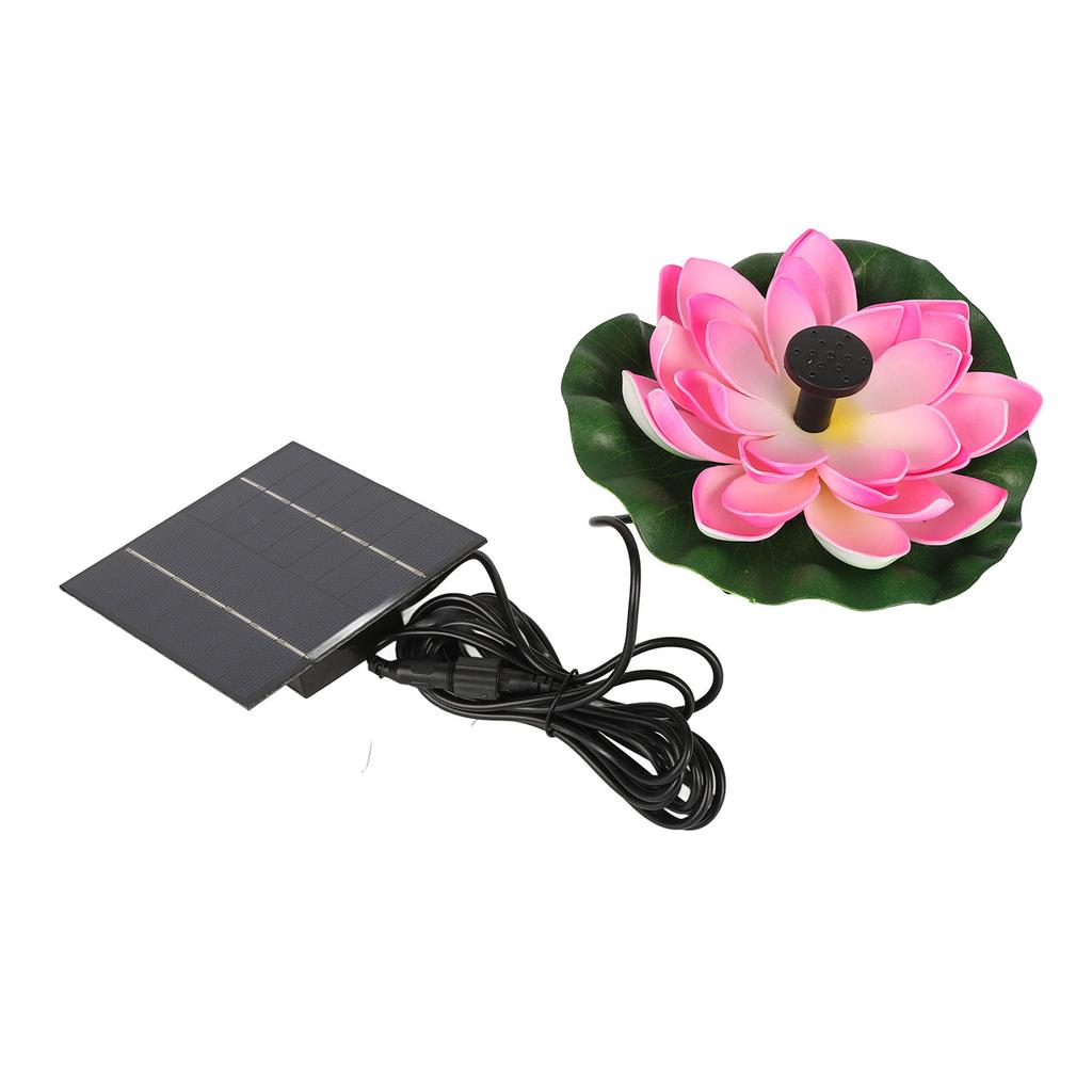 Lotus Flower Solar Water Pump Landscaping Floating Solar Bird Bath Fountain for Fish Pond Garden Patio Aquarium 1.4W