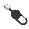 Retractable Keychain Stainless Steel Wire and ABS Magnetic Good Load Bearing 1mm Thick Multitool Buckle Badge Holder