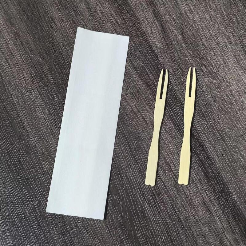 Qiwei Disposable Thickened Bamboo Fruit & Dessert Forks