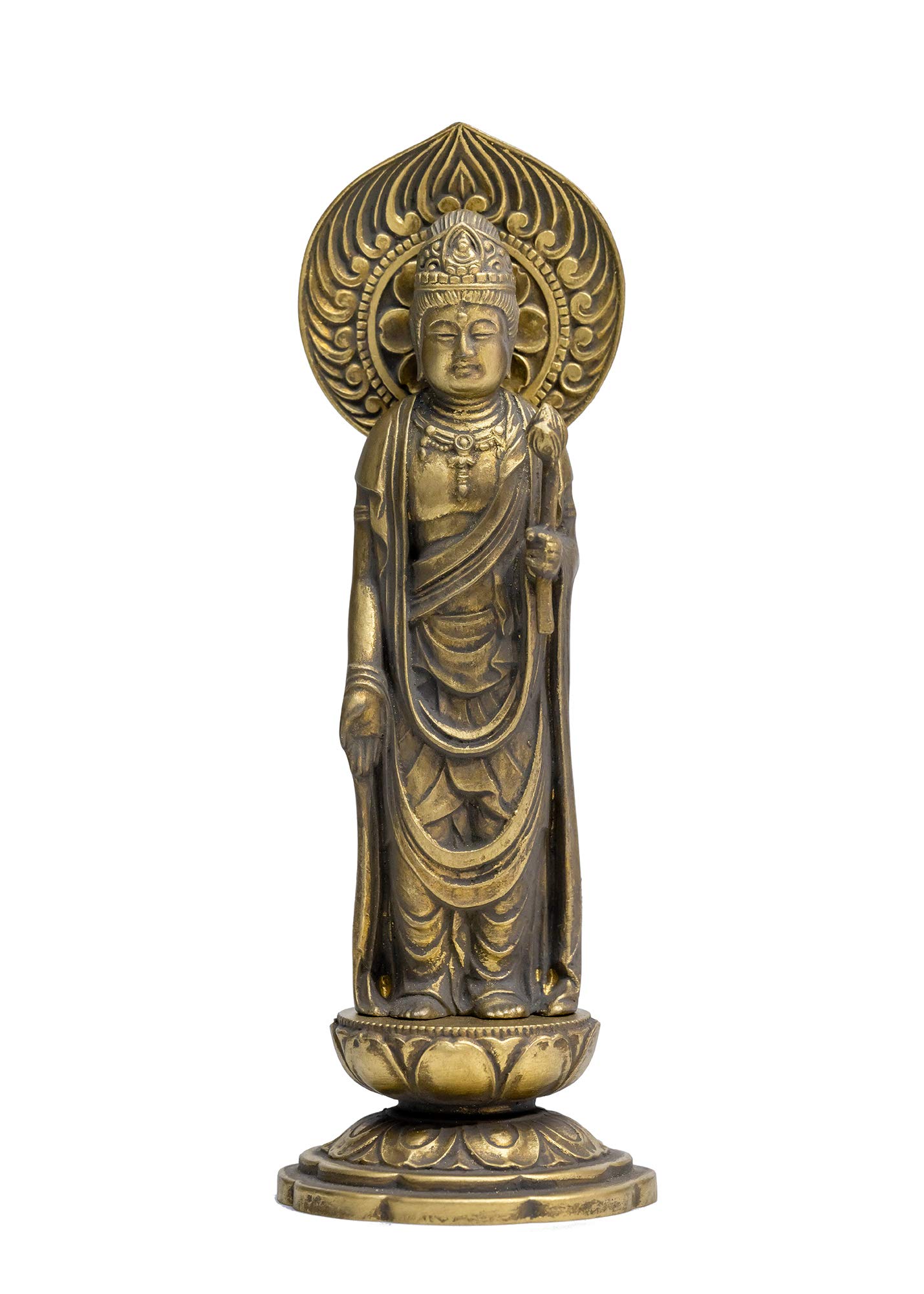 

Статуя Будды Шо Каннон Бодхисаттва 16 см буддийская Хидеун Макита оригинальная модель Сингон Риндзай Такаока медная посуда шокан (старое золото) скульптор: _