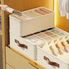 1pc Beige Foldable Storage Organizer Box for Underwear, Bras, Ties & Accessorie Storage Bins
