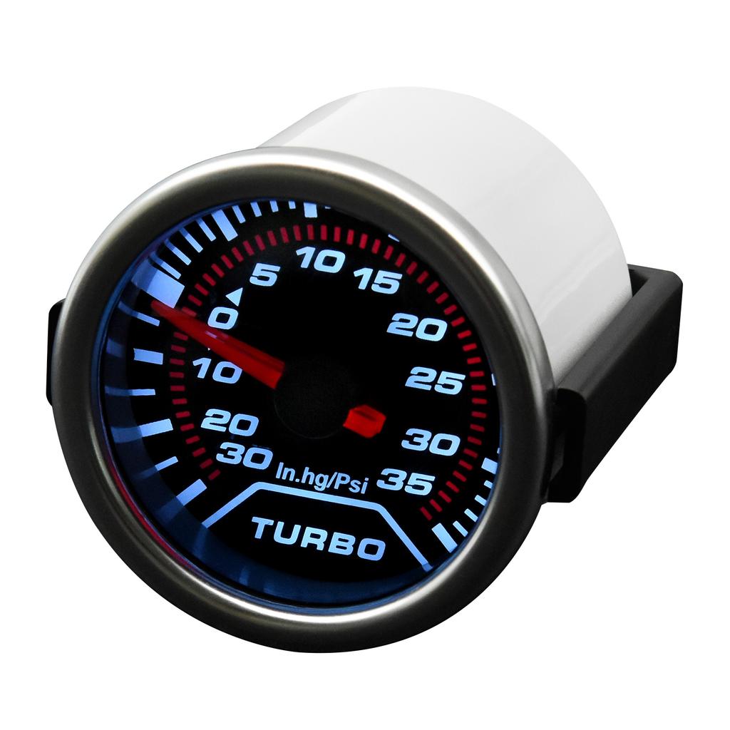 AD 52mm White Backlight Auto Car Turbo Boost Gauge -1~2 Bar Mechanics Turbin Pointer Vac Meter Accessories Turbo Pressure Gauge