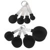 Stainless Steel Handle 8-Piece Measuring Cup & Spoon Set with Food-Grade Plastic Scaled Cups