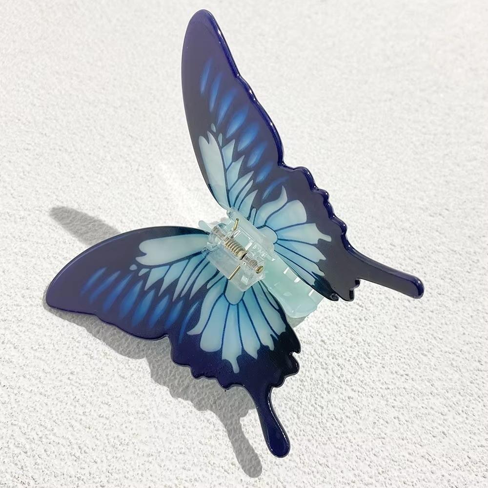 Simulierter Schmetterling Großer Haarclip Farbverlauf Bunt Pferdeschwanz Clip Kreative Haarkralle