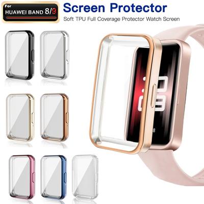 TPU-Schutzhülle für Huawei Band 8/9, plattierte Rundum-Schutzhülle mit Stoßfänger-Bildschirmabdeckung für Huawei Band 9