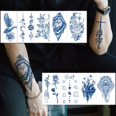 Juice Tattoo Stickers, Herbal Tattoo Stickers, Semi-Permanent English Letter Tattoo Stickers Tattoo
