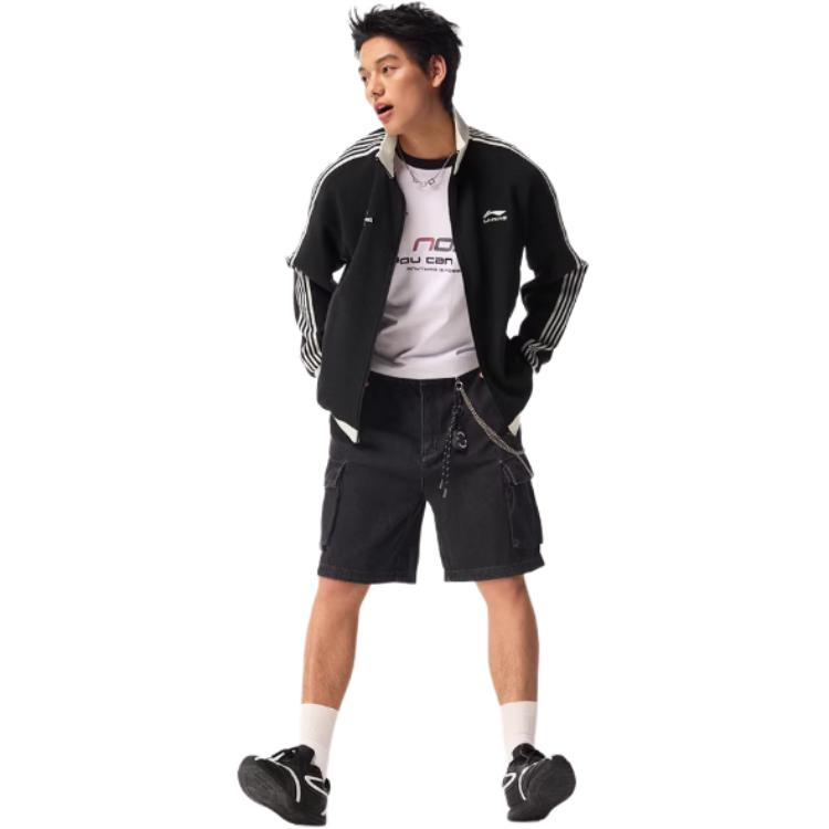 Li Ning Sports Lifestyle Serie Stehkragen Logo Jacke Unisex Jacken AWDW511-3