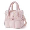 Portable Double Layer Insulated Lunch Bag Quilted Thermal Picnic Cooler Tote Leak-Proof Food Container for Work  School Outdoor