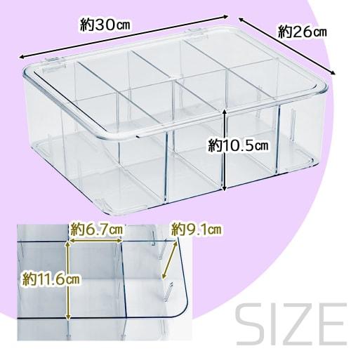 Large Capacity Clear Trading Card Storage Case with Flip-Up Dividers, Rounded Corners, and Dust Protection for Deck Storage and Small Organizing