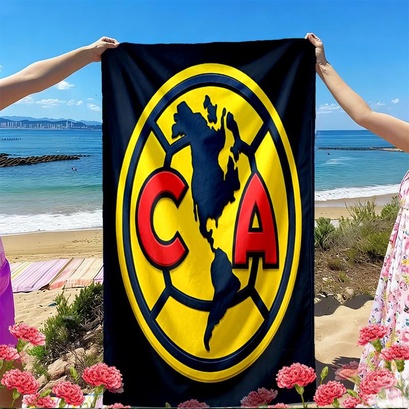 Club America Print Beach Towel, Versatile Lightweight Absorbent Beach Towel for Pool Surf Yoga Bathroom, Perfect Birthday Holiday Gift
