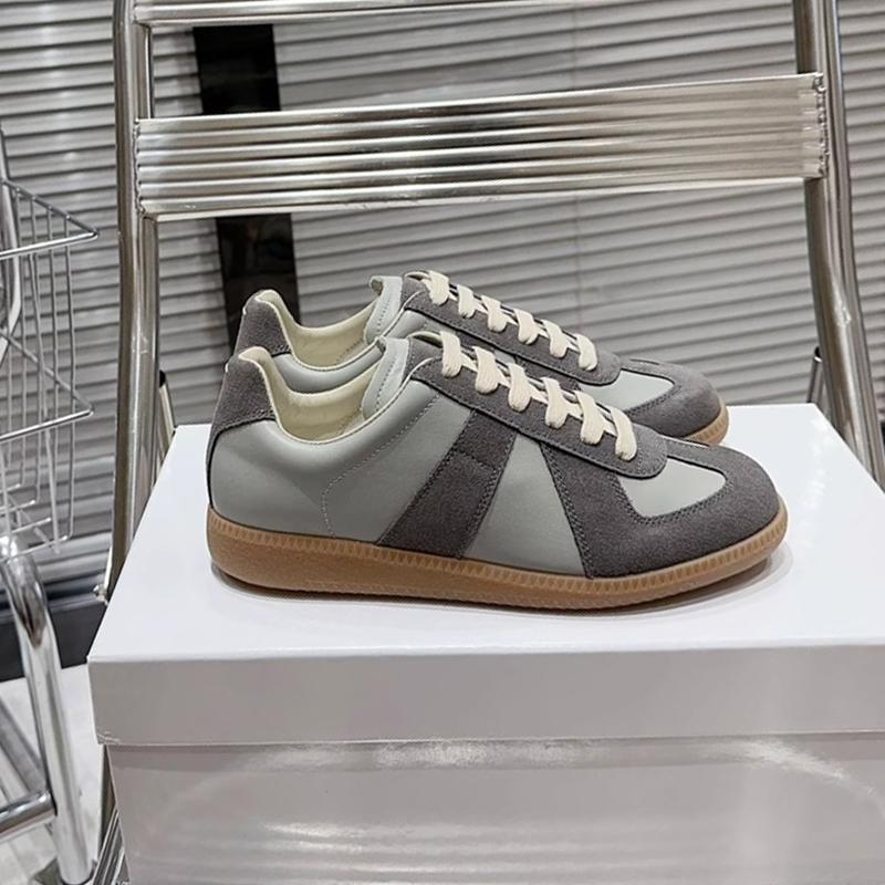 Chaussures d'entraînement allemandes à lacets pour hommes, Chaussures de designer pour everyday, Chaussures plates colorées suédine pour couple, Cuir 43