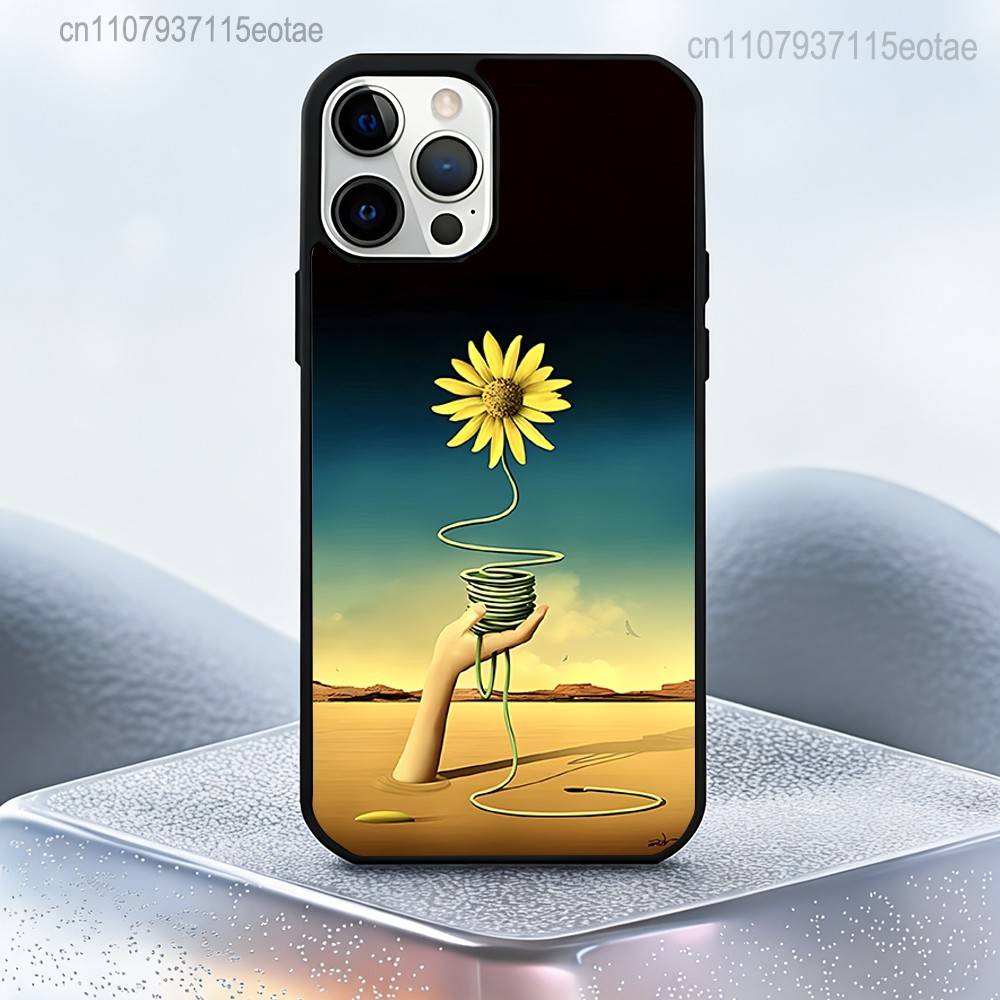 S-Salvador Art D-Dali PAINTINGS Magnetic Wireless Charging Case For iPhone 11,12,13,14,15,16,17,Pro,Max,Plus Shockproof Cover