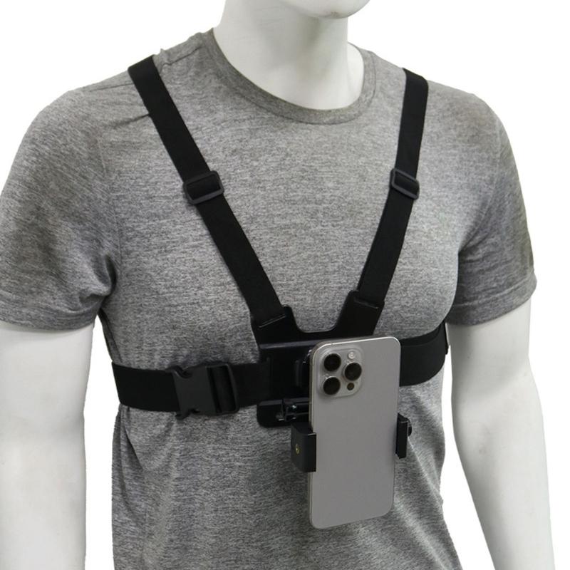 Portable Adjustable Chest Headband Mobile Phone Mount For Sports Recording First Person Perspective Secure Attachment