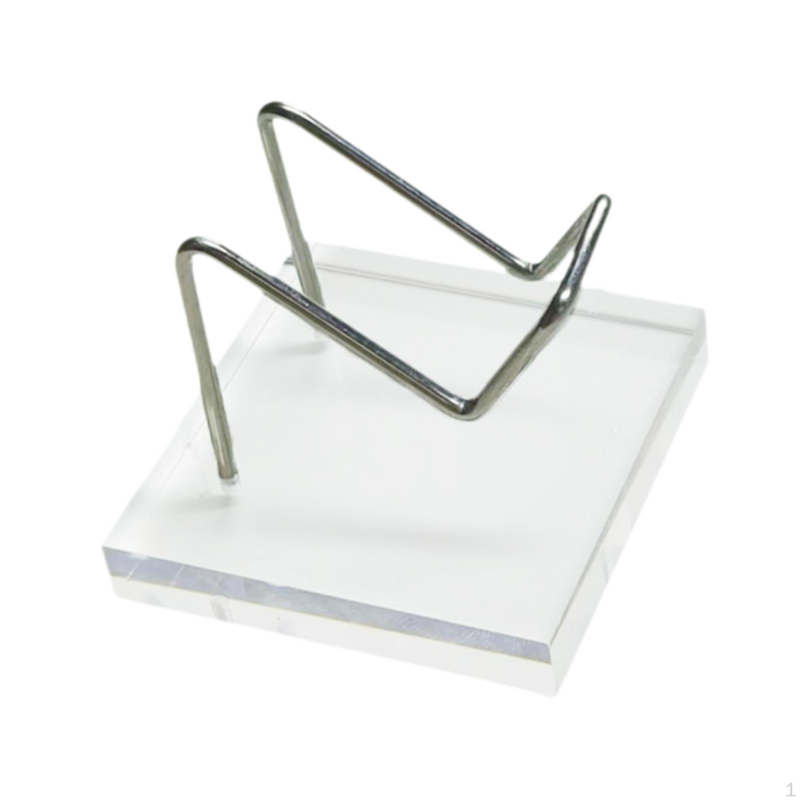 Metal Arm Display Holder Multifunctional Home Decoration Mineral Acrylic Base for 7cm