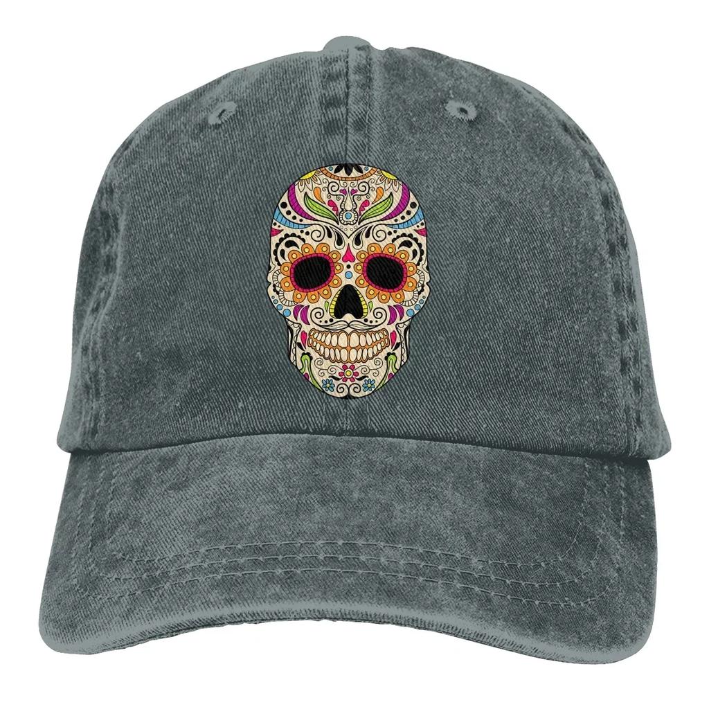 Mexican Color Skull Baseball Cap Men Mexican Sugar Skull Funny Caps colors Women Summer Snapback Caps