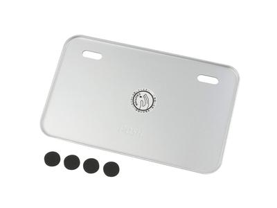 POSH 500290-03-10 Motorcycle Aluminum License Plate, Small, Compatible with New Standards, For 125cc or Less (Square), Silver