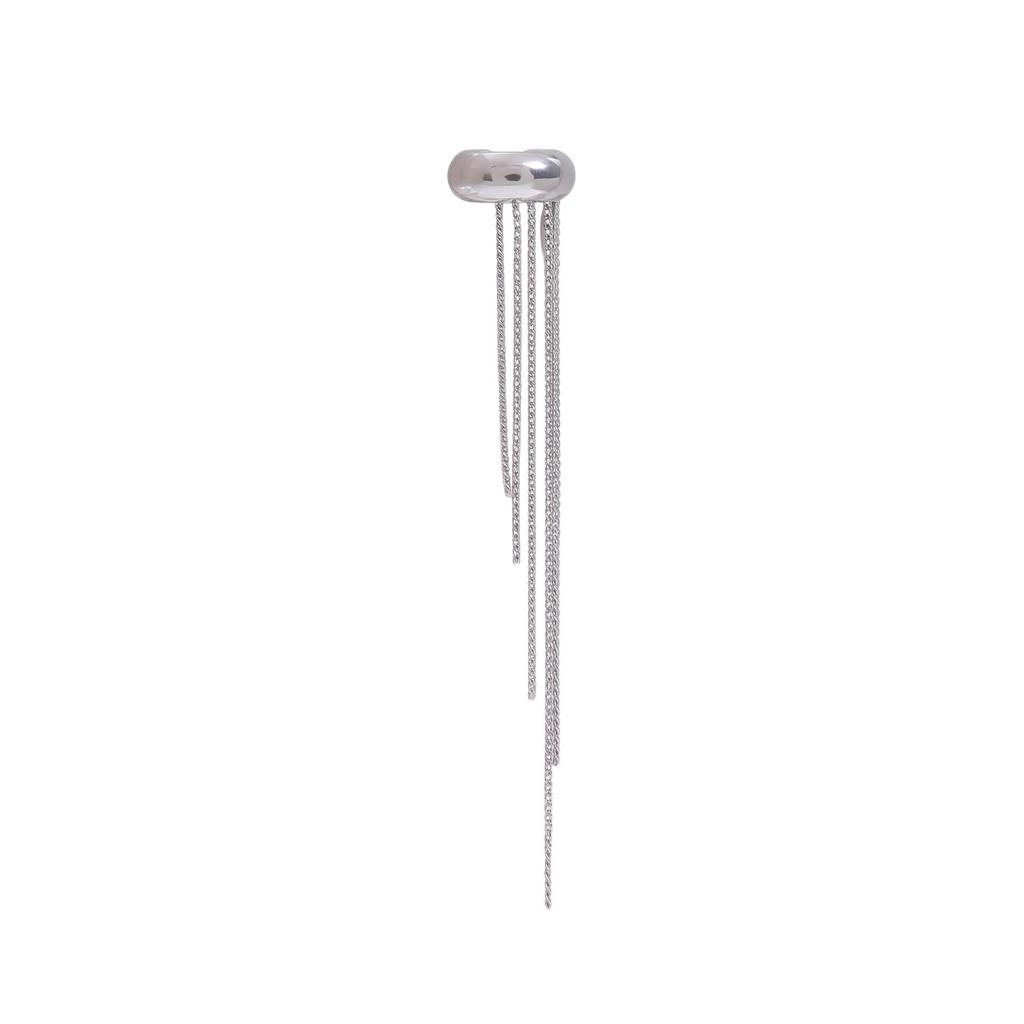 Minimalist High-End Glossy Tassel Ear Cuff No-Piercing Titanium Steel Luxury Earring