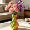 3D Printed Vase Decorative Spiral Flower Vase Modern Twisted Vase for Living Room, Shelf, Wedding & Dining Table Centerpiece, Farmhouse Home