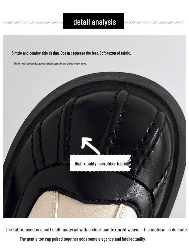 Women's Korean Style Thick Sole Ankle Boots - British College Style, Autumn/Winter High Heels, Height Increasing, Cotton Shell.