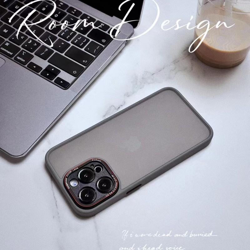 Applicable To iPhone17 Mobile Phone Case Lycra Camera Metal Ring Semi-transparent Matte Skin Feel Apple 16 Hard Protective Case