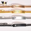 Vnox Free Custom Bracelets for Men Women, Stainless Steel Hollow Heart Bangle, Couple Promise Love Gift