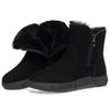 Genuine Leather Snow Boots Cold-proof Winter Boots Fur Piled Thickened Cotton Shoes Cowhide Thick-soled Non-slip Wool Integrated Short Boots Women