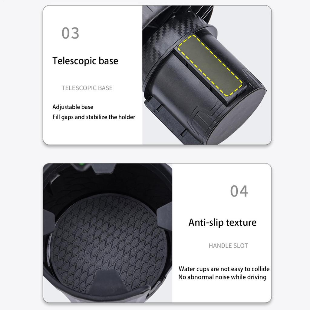 Auto Bekerhouder Inzetstuk Met Stabiele Basis Beker Telefoonhouder Auto Voor Auto SUV Sedan Vrachtwagen Woon-werkverkeer Reizen Drank Koffie Fles