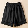 Women’s Elastic Waist Casual Shorts with Drawstring and Lace Trim Loose Fit Lightweight Summer Bottoms