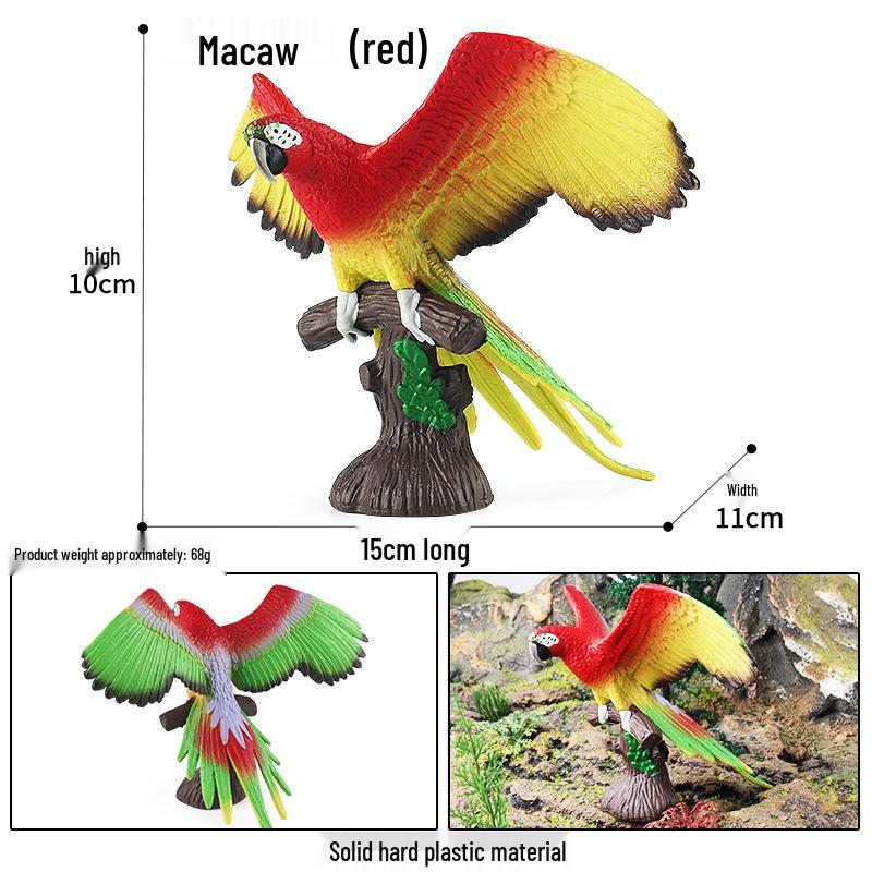 Children's Animal Simulation Toy Set: Eagle, Falcon, Secretary Bird, Owl Figurines