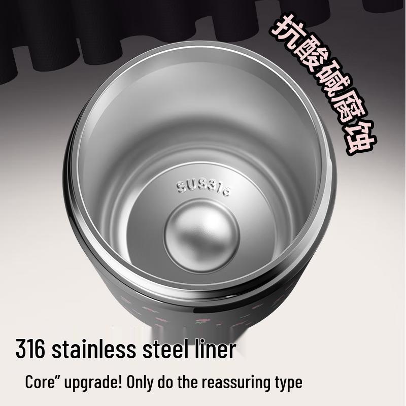 GOOM Seria Fudie Izolowany kubek ze słomką do kawy