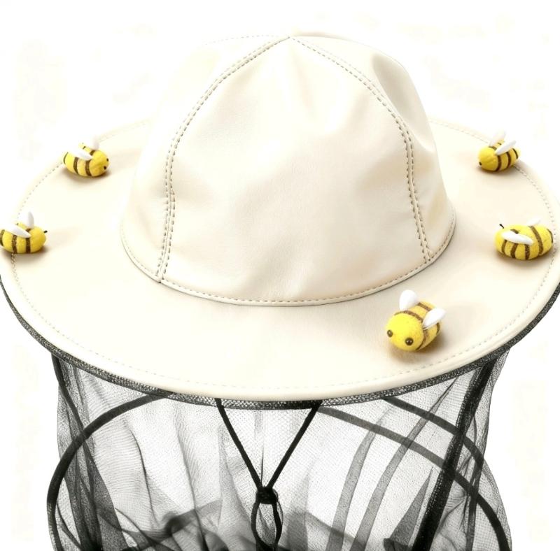 Beekeeper Costume Set Including 2 Beekeeping hat and Veil, 10 Wool Felt Beekeeping hat, 10 Round Double Sided Tape Beekeeper Helmet goggat Hats with
