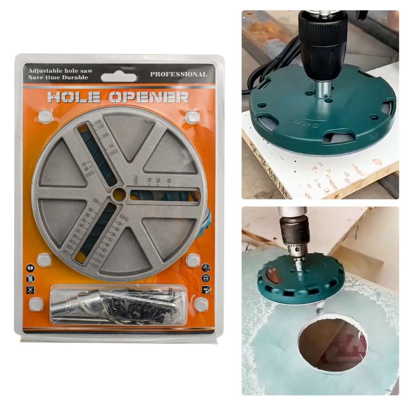 Precision Drill Guide Jig With Measuring Scale Hole Saw Tool Metal Punching Saw for Woodworking, Drilling Cutter